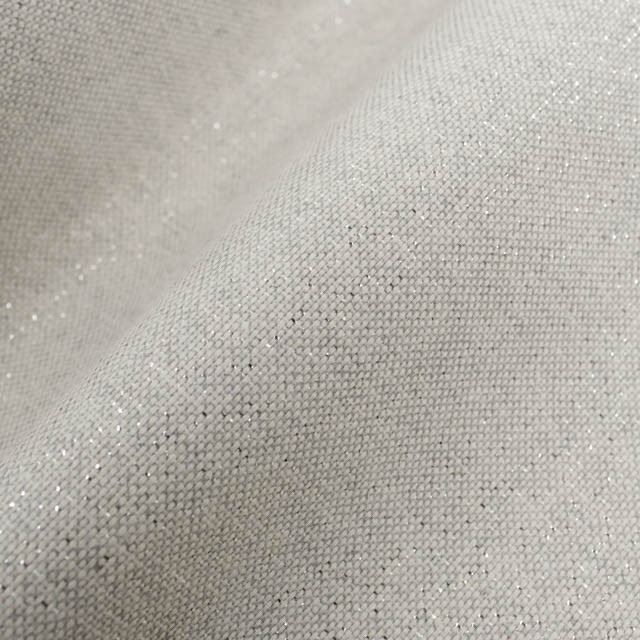 Linen-Effect Lurex Coated Fabric 160 Silver Gray - Maison Klem